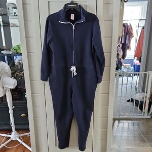 Smash + Tess Midnight Blue Drawstring, Pocket Jumpsuit Sz LARGE